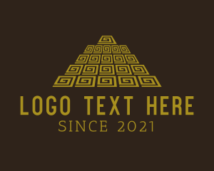 Mesoamerica - Ancient Mayan Pyramid logo design