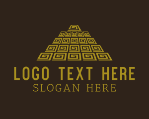 Ancient Mayan Pyramid Logo