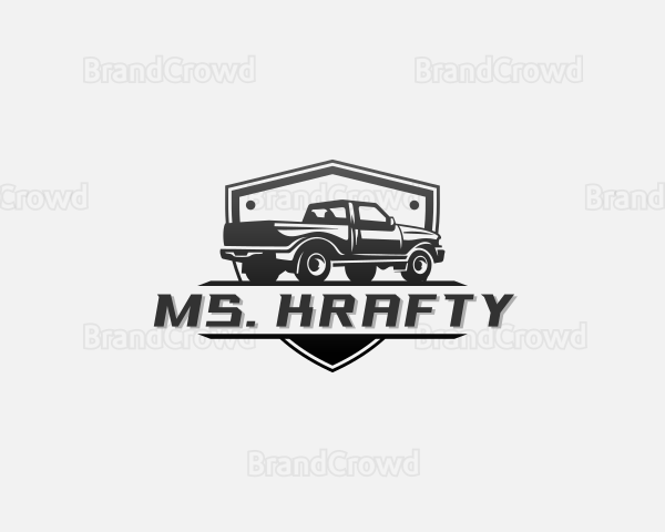 Pickup Truck Transportation Logo