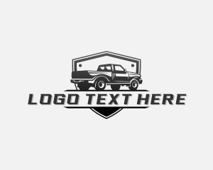 Rideshare - Pickup Truck Transportation logo design