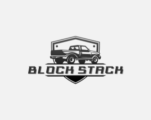 Pickup Truck Transportation  Logo