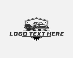 Pickup Truck Transportation  Logo