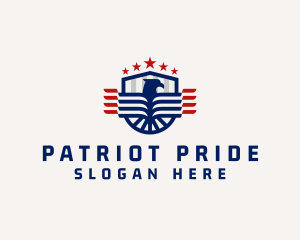 Stars And Stripes - Stars Eagle Shield logo design