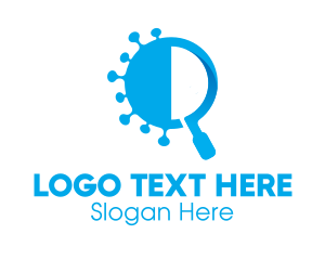 Magnifying - Magnifying Glass Virus logo design