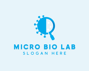 Magnifying Glass Virus logo design