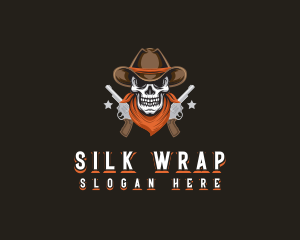 Cowboy Skull Gun logo design