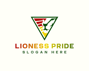 Triangle Lion Jamaica logo design