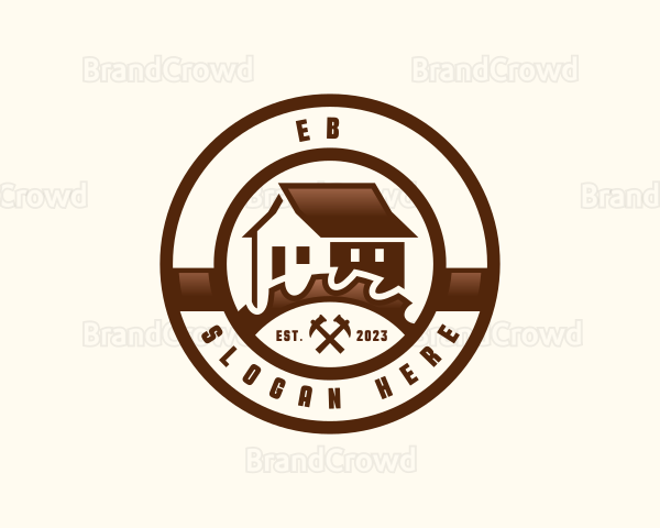 Roofing House Carpentry Logo