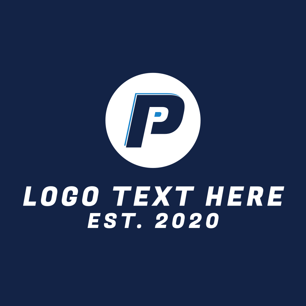 Blue Racing Letter P Logo | BrandCrowd Logo Maker