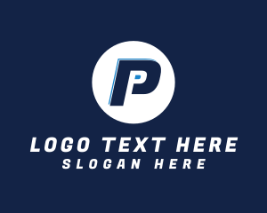 Motorsports - Modern Racing Letter P logo design