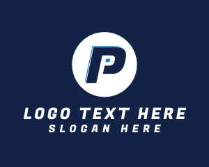 Technology - Modern Racing Letter P logo design