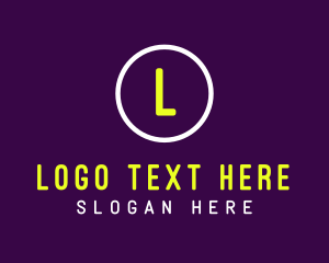 Led - Fluorescent Yellow Circle logo design