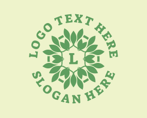 Leaf Circle Letter Logo
