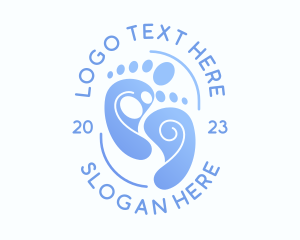 Leg - Foot Podiatrist Wellness logo design