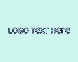 Text - Blue Childish Text logo design