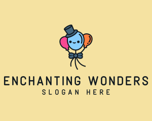 Magician - Cute Magician Balloon logo design