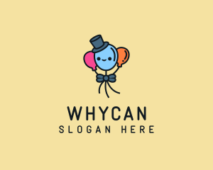 Baby Shower - Cute Magician Balloon logo design