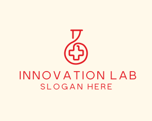 Medical Flask Laboratory logo design