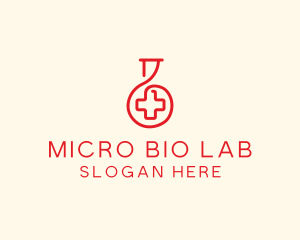 Medical Flask Laboratory logo design