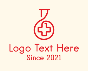 Medical Worker - Medical Flask Laboratory logo design