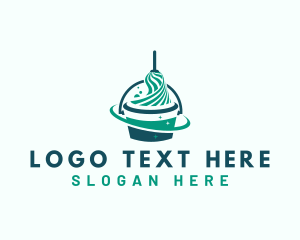 Maid - Mop Washing Cleaning logo design