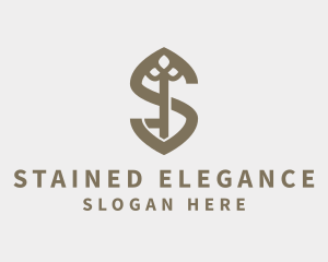 Elegant Ornate Key logo design