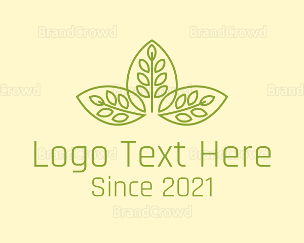 Symmetrical Leaf Pattern Logo