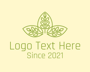 Ecological - Symmetrical Leaf Pattern logo design