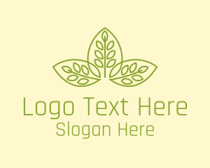 Symmetrical Leaf Pattern  Logo