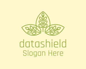 Symmetrical Leaf Pattern  Logo