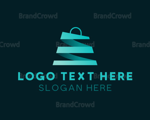 Grocery Shopping Bag E-Commerce Logo