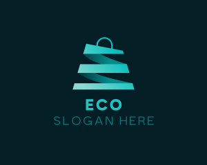 Grocery Shopping Bag E-Commerce Logo