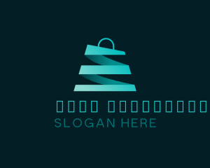 Online Shopping - Grocery Shopping Bag E-Commerce logo design