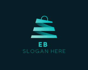 Market - Grocery Shopping Bag E-Commerce logo design
