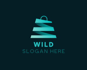 Shopping - Grocery Shopping Bag E-Commerce logo design