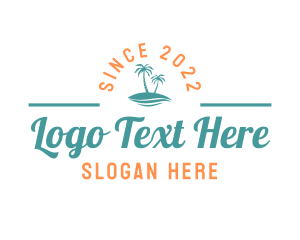 Waves - Tropical Island Resort logo design