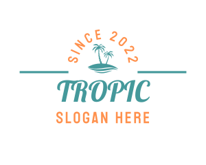 Tropical Island Resort logo design