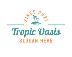 Tropical Island Resort logo design