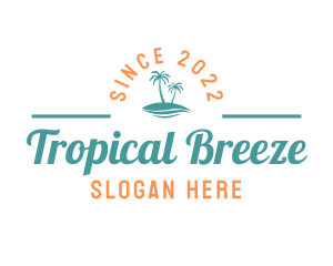 Caribbean - Tropical Island Resort logo design