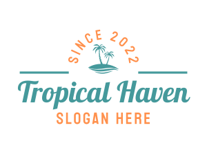 Tropical Island Resort logo design