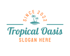 Tropical Island Resort logo design