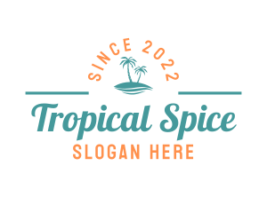 Tropical Island Resort logo design