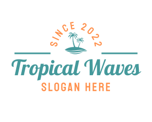 Tropical Island Resort logo design