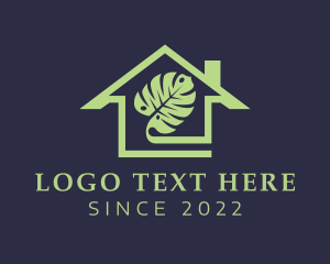 Eco - House Yard Plant Leaf logo design