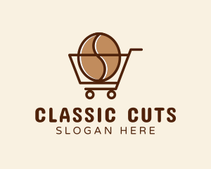 Coffee Shopping Cart logo design