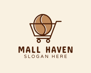 Coffee Shopping Cart logo design