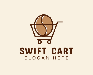 Coffee Shopping Cart logo design