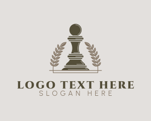 Indoor Game - Pawn Chess Piece logo design