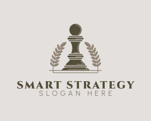 Strategic - Pawn Chess Piece logo design