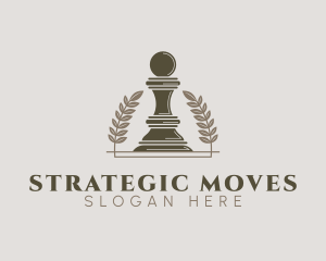 Pawn Chess Piece logo design